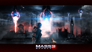 Woman city explosion lights smoke - fi scene free wallpaper