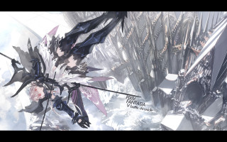 Character sword armor city street - a character in a video game free wallpaper