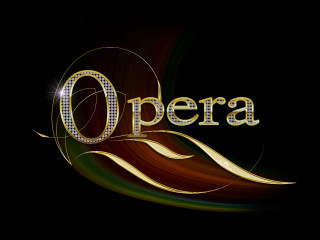 Opera gold swirl diamonds logo - gold free wallpaper