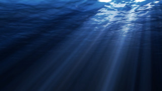 Blue ocean light boat water - sense of depth free wallpaper