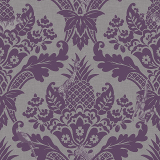 Purple grey floral wallpaper design - and a bird free wallpaper