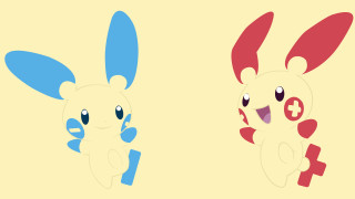 Cartoon rabbits different colors sizes - flat color free wallpaper