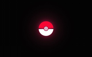 Red white pokeball dark background - bauhau free wallpaper