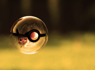 Bubble pikachu reflection person image - a surrealist painting free wallpaper
