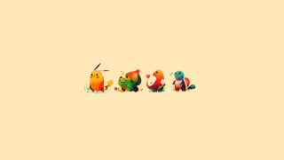 Cartoon animals row yellow background - a group of cartoon animals free wallpaper