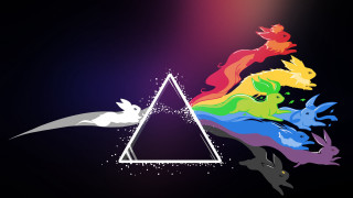 Triangle rainbow bird psychedelic surrealist - epic composition free wallpaper