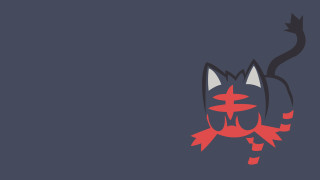 Cat red bow black background - derf free wallpaper