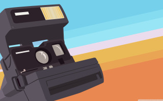 Digital camera table colorful stripes - lomography free wallpaper