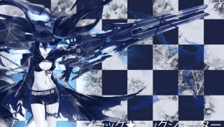 Girl sword checkered background checkerboard - cybernetic free wallpaper