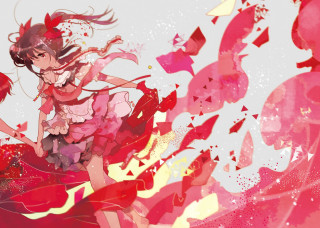 Woman red dress red umbrella - a red umbrella free wallpaper