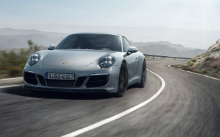Silver sports car driving road 8 - a silver sports car free wallpaper for desktop