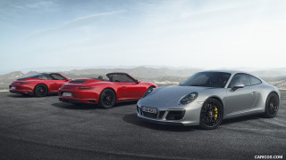 Three porsches red silver mountains - the other free wallpaper
