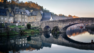Bridge river building boat water - the water below free wallpaper