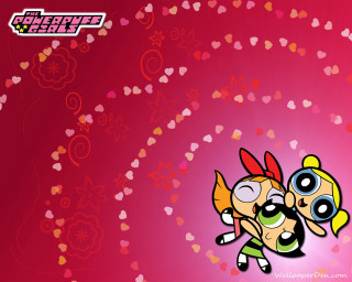 Cartoon couple hearts pink background - caroline lucy scott free wallpaper