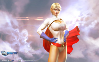 Woman white red costume red - a red cape free wallpaper