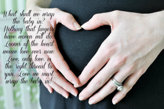 Pregnant woman heart hands quote - a heart shape free wallpaper