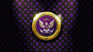 Purple gold emblem skulls black - dr. atl free wallpaper