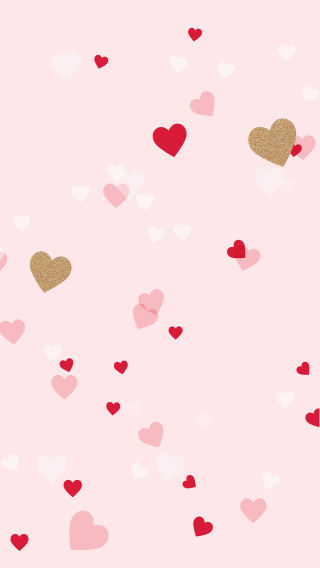 Pink background hearts confetti fun - evaline ness free wallpaper