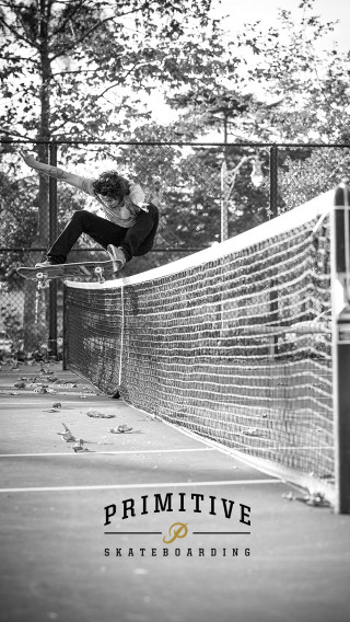 Man skateboard tennis net court - a man riding free wallpaper