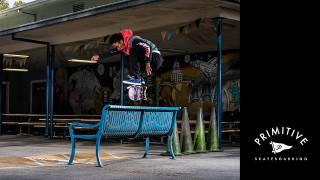 Man skateboard blue bench underneath - underneath free wallpaper