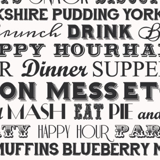 Black white typography multilingual words - free holidays wallpaper