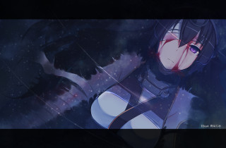 Anime blackhair blueeyes white shirt - an anime drawing free wallpaper