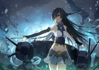 Woman long hair drum set - her free wallpaper
