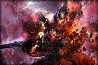 Fire wings fiery sword ember - art free wallpaper