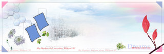 Snowy landscape red leaf blue - arthur pan free wallpaper