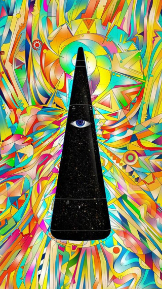 Psychedelic pyramid eye center image - psychedelic art free wallpaper