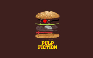 Hamburger glasses pulp fiction poster - science fiction free wallpaper
