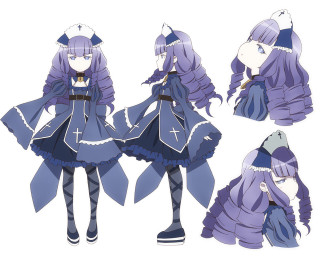 Girl purple outfit long hair 2 - long hair and a hat free wallpaper