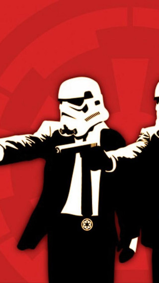 Men suits helmets pointing guns - pop art free wallpaper