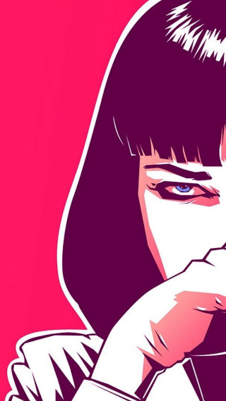 Woman hand mouth pink background - a hand free wallpaper