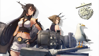 Anime girls bird machine gun - aimitsu free wallpaper