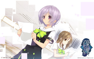 Anime girls purple hair green 3 - purple hair free wallpaper for desktop