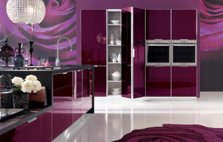 Purple wall white floor rug - a white table free wallpaper