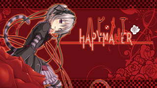 Anime character red background happy - a red flower free wallpaper