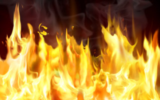 Fire yellow red flames black - a fire free wallpaper