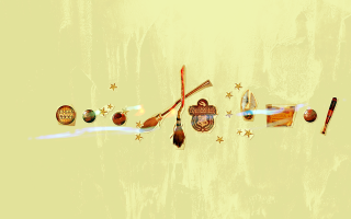 Yellow background arcane star pattern - metaphysical painting free wallpaper
