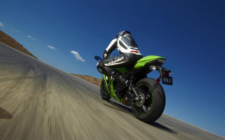 Motorcycle ride road sky hill - a person riding free wallpaper