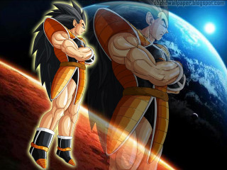 Cartoon man woman space planet - akira toriyama free wallpaper