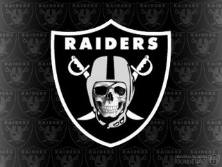 Oakland football logo skull helmet - digital free wallpaper for desktop