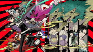 Anime characters red black background 3 - background free wallpaper for desktop