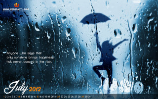 Woman umbrella rain arms up - e. william gollings free wallpaper
