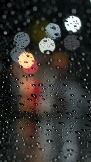 Rainy streetlight blurry traffic galaxy - impressionism free wallpaper