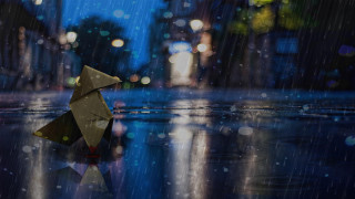 Origami rain night wet surface - wet free wallpaper