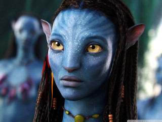 Blue skin yellow eyes blue - drew struzan free wallpaper