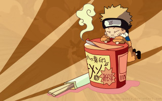 Cartoon character sitting food can - the other hand free wallpaper
