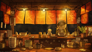 Kitchen pots pans counter large - a large window free wallpaper